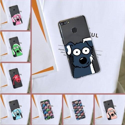 For Huawei Y3 Y5 Y6 II Y7 2017 Pro Case Silicone Cute Dog Puppy Back Cover For Huawei Y5 Y6 Y7 Prime 2018 Y9 2019 Phone Case