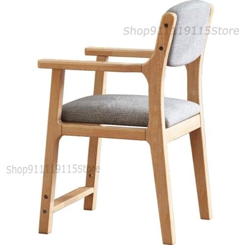 Nordic Simple Solid Wood Childrens Learning Chair Modern Home Chair Desk Chair Back Armchair Computer Chair Dining Chair