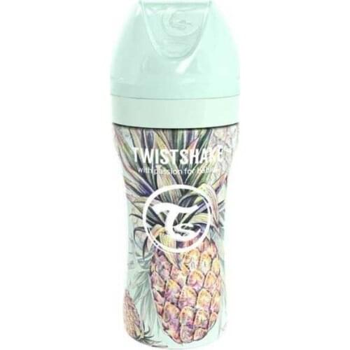 TWISTSHAKE BIBERÓN ANTICÓLICO ACERO 330ML PINEAPPLE