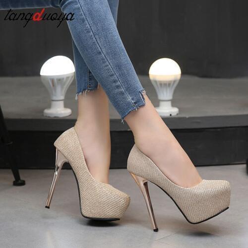 Sexy stiletto womens shoes 14cm high heels fashion super high heel shoes platform sexy pump high heels bridal shoes wedding