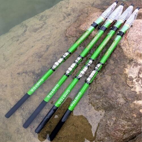 GHOTDA Rock Fishing Rod Carbon Fiber Super Hard pole telescopic Spinning fishing rod 2.7m 3.6m 4.5m 5.4m 6.3m