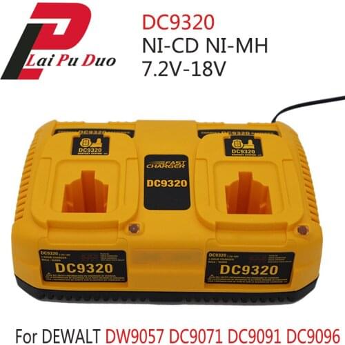 For Dewalt 7.2V-18V Dual Charger DC9320 Ni-MH & Ni-CD Battery charger DC9310 DW9057 DC9071 DC9091 DC9096 Battery Charger