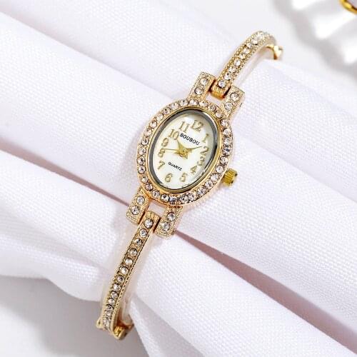 Ladies bracelet watch luxury fashion stainless steel small quartz watch simple ladies female bracelet clock watch