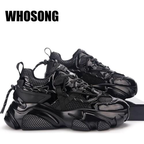 Women Chunky Sneakers Woman Platform Flats Female Brand Bottom Shoes Ladies Black Sport Sneakers Zapatos De Mujer Trainers New