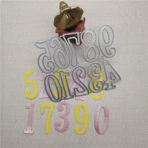 1 Set 0-9 Numbers Metal Cutting Dies Stencils DIY Embossing Scrapbooking Decorative Paper Card Craft Digital Cut Die 13.5x11.5cm