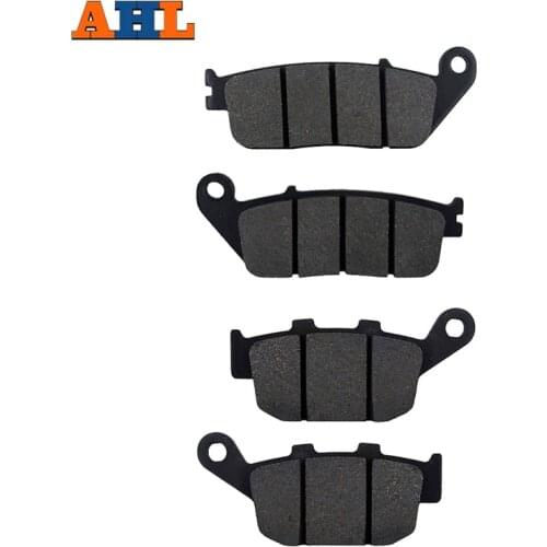 AHL 2 Pairs Motorcycle Brake Pads for HONDA NTV 650 NTV650 1988-1997 Revere Black Brake Disc Pad