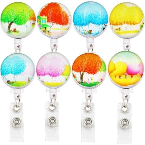 3D ID Retractable Badge Holder with Alligator Clip Retractable Cord ID Card Holder Badge Reel 24 Inch Nurse Doctor Accessories