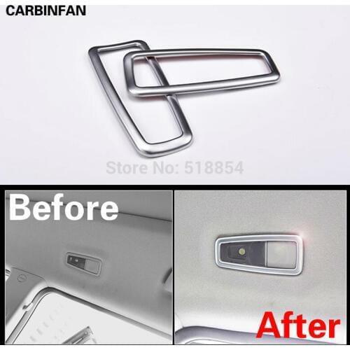 ACCESSORIES FIT FOR 2015 2016 HYUNDAI TUCSON TL CHROME REAR READING LIGHT ROOF LAMP SWITCH COVER BEZEL TRIM FRAME INSERT Sticker