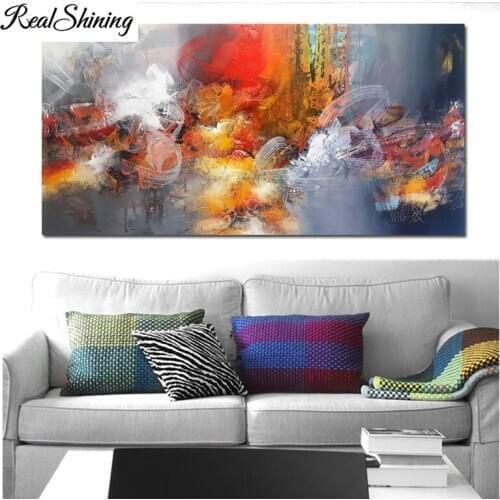 Big Size 5D DIY round Diamond Painting Full Square Rhinestone Diamond Embroidery Modern Colorful Clouds Decor Home Gift FS6756