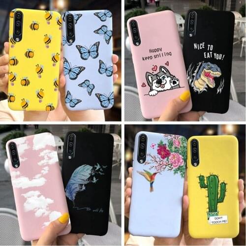 For Samsung Galaxy A70 Case 6.7“ Cute Dinosaur Butterfly Cactus Flower Case Soft TPU Coque For Samsung A70 A705F A 70 2019 Cover