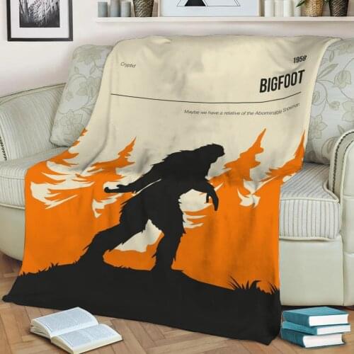 Bigfoot Book Cover Flannel Throw Blanket 3D Printed Keep Warm Sofa Child Blanket Home Decor Textiles Dream Family Gift