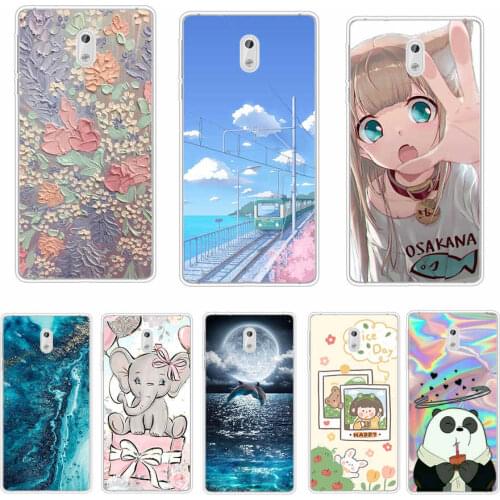 For Nokia 3 Case Cover Soft Silicone TPU Fashion Painted Phone Back Cover Protective Case For Nokia 3 shell cat