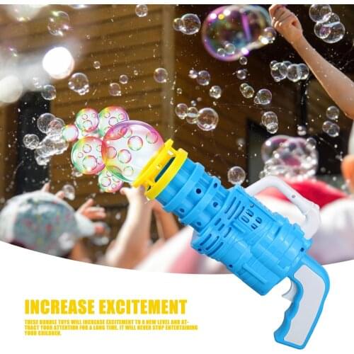 Creative Kids Bubble Gun Toys Summer Automatic Bubble Machine Soap Water Bubble Maker For Children Toddlers Wedding Supplies