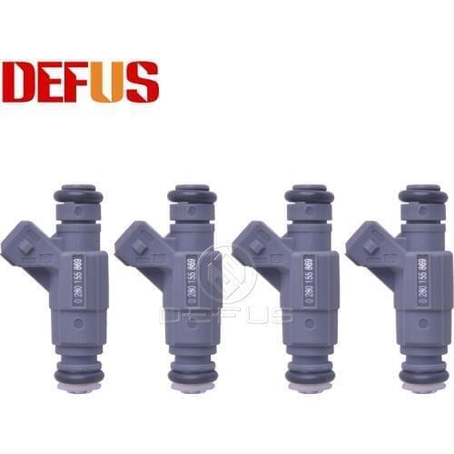 DEFUS 4pcs Fuel Injector Nozzle Bico 0280155869 For Ferrari Maserati 360 Modena 3.6L 4.2L Spider Quattroporte 99-07 197808 NEW