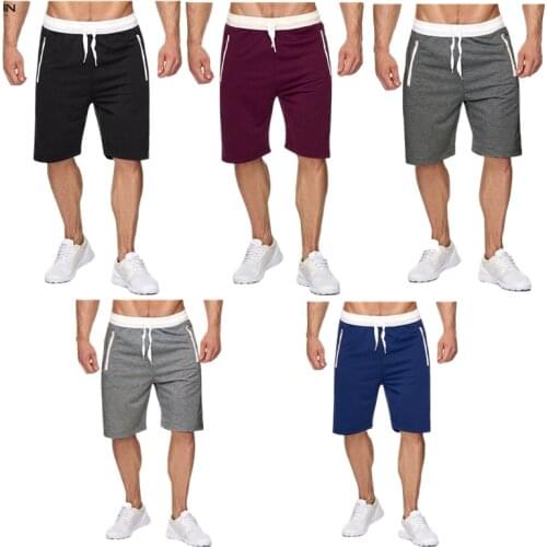 Fashion Running Shorts Men Training Marathon Solid color Fitness Gym Casual Sport Shorts With Pocket Plus Running Shorts Jogger