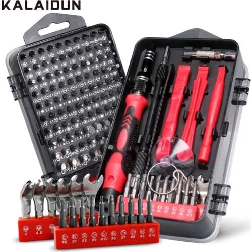 KALAIDUN Screwdriver Set 138 In 1 Precision Torx Bits Magnetic Phillips Hex Bit Set Mobile Phone Repair Hand Tools Kit PortableD