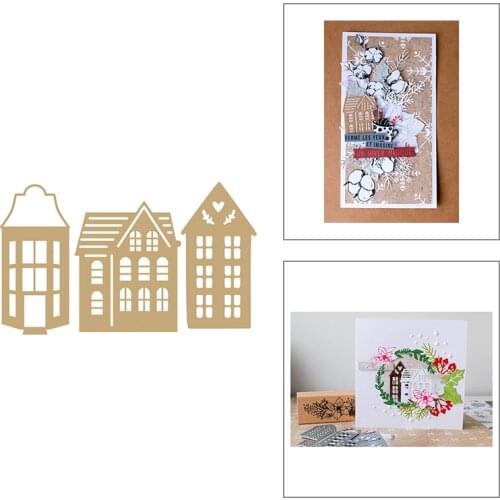 2020 New Christmas Building Metal Cutting Dies For DIY House Embossing Decoration Greeting Card Album and Scrapbooking No Stamps