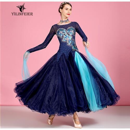 New ballroom dance competition dress dance ballroom waltz dresses standard dance dress women ballroom dress S7040