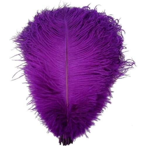 Wholesale 100 Pcs/Lot natural Purple Ostrich Feathers15-70CM Christmas Party Wedding Decorations Jewelry plumes Feather