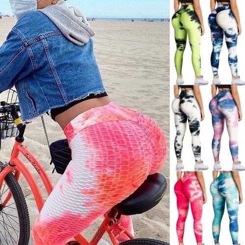 KIWI RATA Sexy Womens Textured Booty Yoga Pants High Waist Ruched Workout Butt Lifting Pants Tummy Control Push Up Leggings