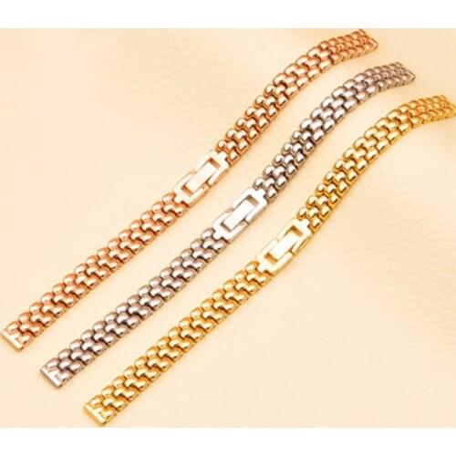 Quality Accessories Women Girls Watchbands Solid Metal Wristband small watch strap Exquisite 6mm 8mm 10mm 12mm 14 16mm