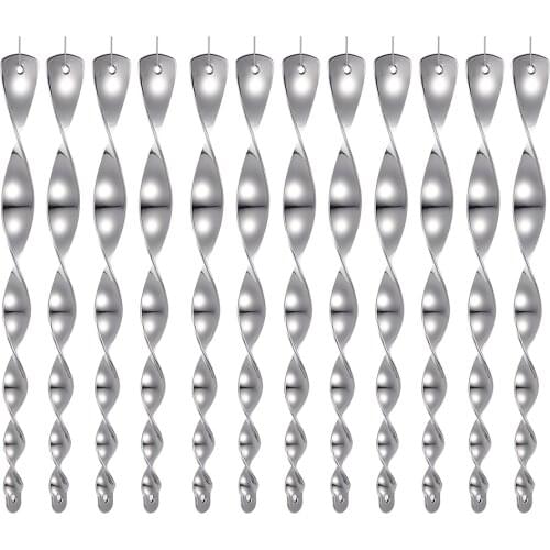 12pcs Bird Repellent SticksInsect Repellent Reflective Scare Rods Spiral Deterrent Control Device Garden Ornament Dropship