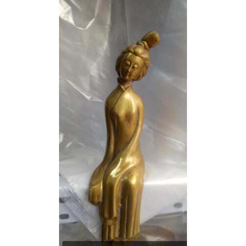 The ancient bronze sculpture brass China beauty beauty sexy beauty