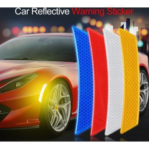 Car Safety Warning Sticker Mark Bike Helmet Car Reflective Door Stickers Tape Reflective Strips Car-styling Exterior Accessories