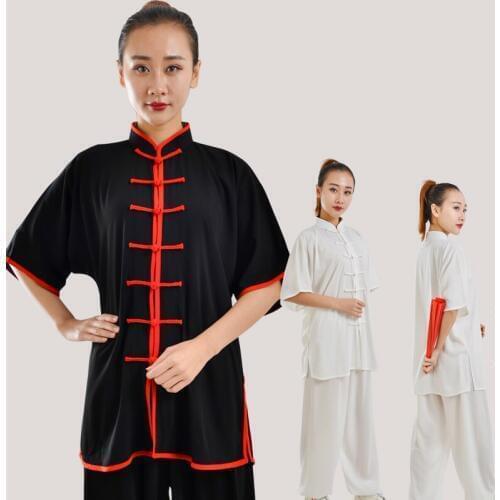 Tai Chi Suit Short Sleeve Summer Martial Art Uniform Wu Shu Clothes 8 Clolors