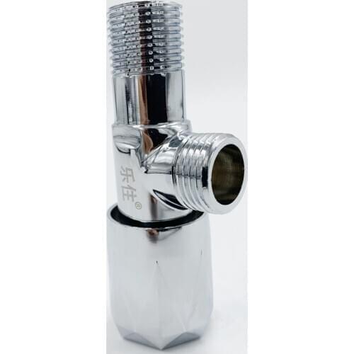 LEZHU Bathroom Angle Filling Valve Faucets Black Stainless Steel Kitchen Cold Hot Mixer Tap Accessories Standard G1/2 Threaded