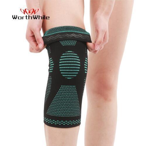 WorthWhile 1 PC Elastic Nylon Kneepad Fitness Gear Women Men Knee Pads Patella Brace Support for Volleyball Running Basketball
