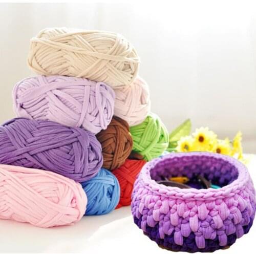 Colorful Cloth Yarn Hand-knit Hard to Shrink Multi-colored Soft Carpet Hat Yarn for Carpets DIY Sewing Accessories Supplies