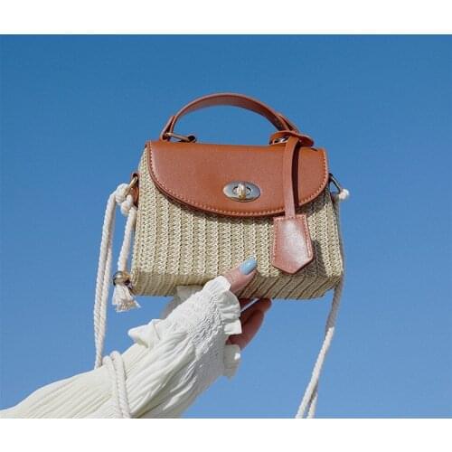 YOUSE Brand New Ladies Shoulder Bags Trend Joker Woven Straw Woven Bag Simple Fashion Cross-body Bags Tote Bags Fashion Handbag