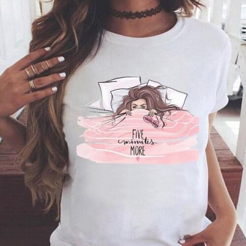 Women Graphic Cartoon Mujer Camisetas 90s Clothing Cute Summer Casual Fashion Print Female Clothes Tops Tees Tshirt T-Shirt