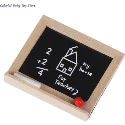 1pc 1:12 Accessories DIY Childrens Room Accessories Small Blackboard Mini Chalkboard Model Doll House Miniatures
