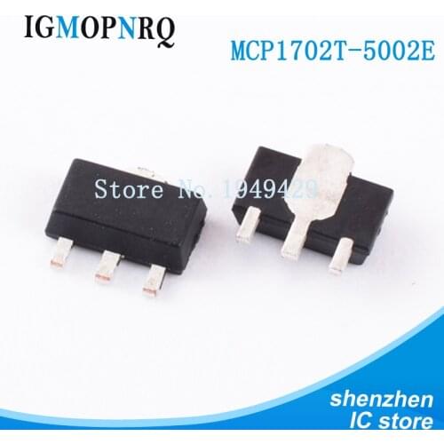 10PCS MCP1702T-5002E/MB SOT-89 MCP1702T-5002E MCP1702T-5002 MCP1702T MCP1702 LDO w/ Low Quiescent New