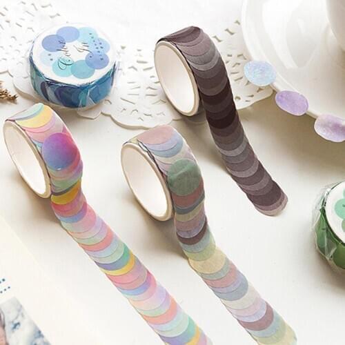 100Pcs/Roll Dot Washi Decor Masking Tape Diary DIY Scrapbooking Sticker Flakes