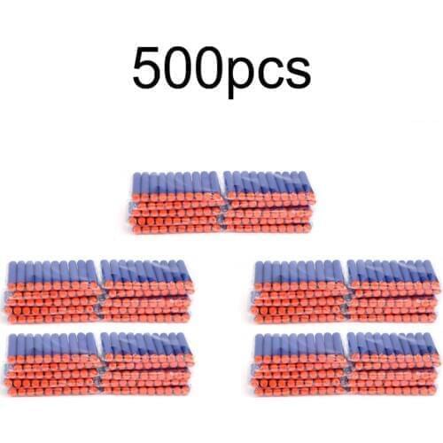 500 PCS Refill Darts Bullets For Nerf N-Strike Elite Series Blasters for Toy Gun Safe Foam Bullet EVA Soft Bullet