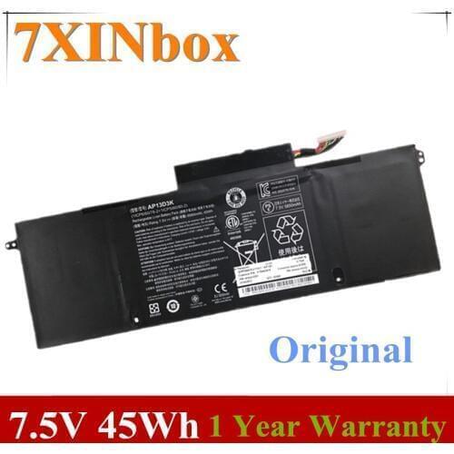 7XINbox 7.5V 45wh 6060mAh Original AP13D3K Laptop Battery For Acer Aspire S3 S3-392G 1ICP6/60/78-2 1ICP5/60/80-2