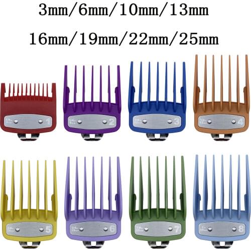 8pcs Professional Cutting Guide Comb for Wahl with Metal Clip 3/6/10/13/16/19/22/25MM