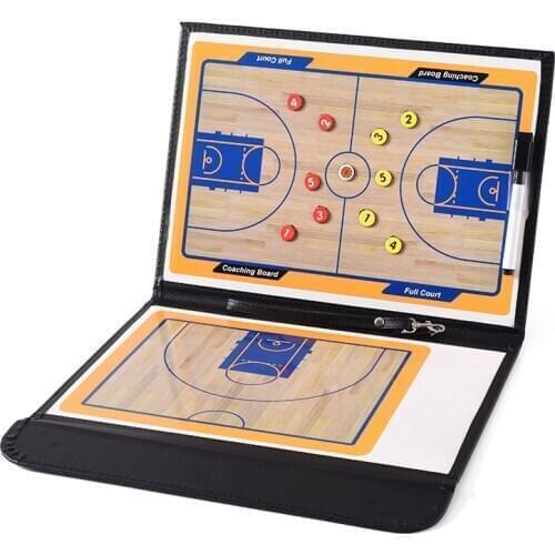 Basketball Coaching Board Durable Portable Strong Magnetic Double-Sided Coaches Widely Use Folding Basketball Tactical Board