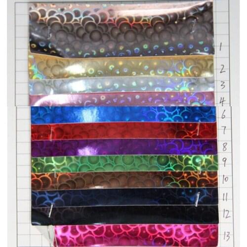 Free shipping/ Factory wholesale / new quality luggage bags leather / knitted cloth backing laser dot Holographic PU leather