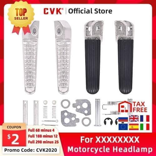 CVK 1Pair Aluminum Alloy Anti-Skid Black CNC Folding Foot Pegs Pedal Rest Front and Rear Footpegs Footrest For HONDA CBR250 MC19