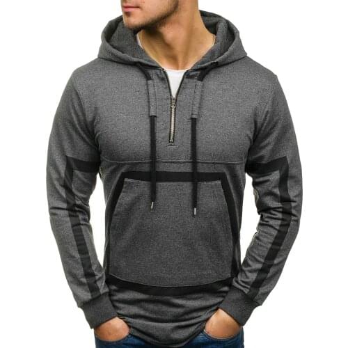 Men Casual Splicing Button Pullover Hoodie Coat Mens regular Long Sleeve standard Hooded Sweatshirt Blouse