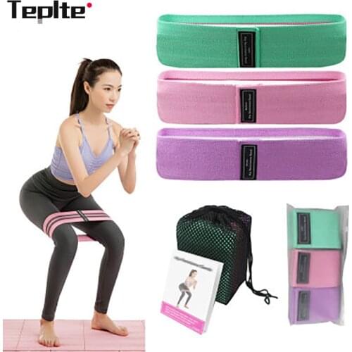 Resistance Bands 3-Piece Set Booty Band Hip Circle Loop Expander Yoga Workout Elastic Bands for Fitness Squat Bands Exercise Gym