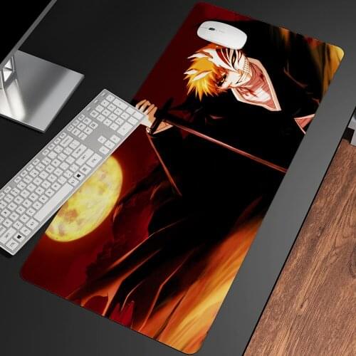 Japanese Bleach Anime Gaming Mouse Pad PC Accessories Large Locking Edge Desk Keyboard Mat Game Mousepad Gamer Laptop mouse pad