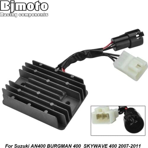 BJMOTO Motorcycle Voltage Regulator Rectifier For Suzuki AN400 BURGMAN 400 SKYWAVE 400 2007-2011