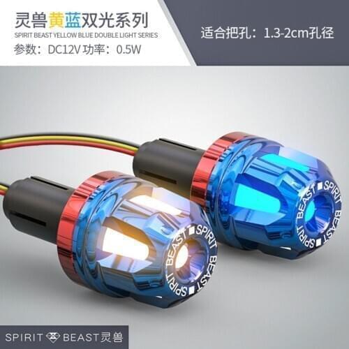 Spirit Beast Motorcycle Handlebar Bar Ends/grips Gear/slider Caps L2 With Amazing Led Universal For Honda Yamaha Kawasaki Suzuki