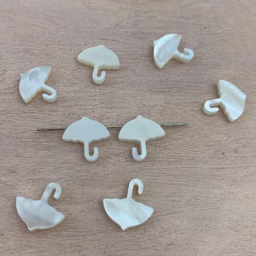 Natural White Mother of Pearl Shell Umbrella Shape Spacer Beads For Jewelry Making Bracelets Necklaces