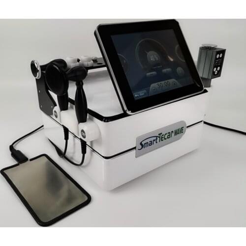 New Smart Tecar Wave Capactive And Resistive Energy Transfer / EMS Combine Shockwave 3 In 1 Physiotherapy Machine